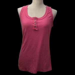 Kissfix Pink Ribbed Tank Top